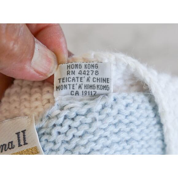 VTG Marisa Christina knit Sea Shore Sweater Vest 2X Cottagecore Whimsy Nautical - Picture 15 of 16